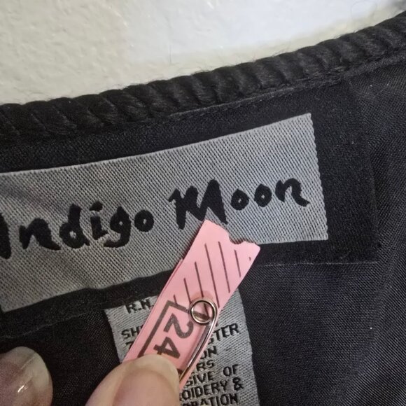 Indigo Moon Womens Large Animal Print Patchwork Jacket Chenille - Picture 3 of 12